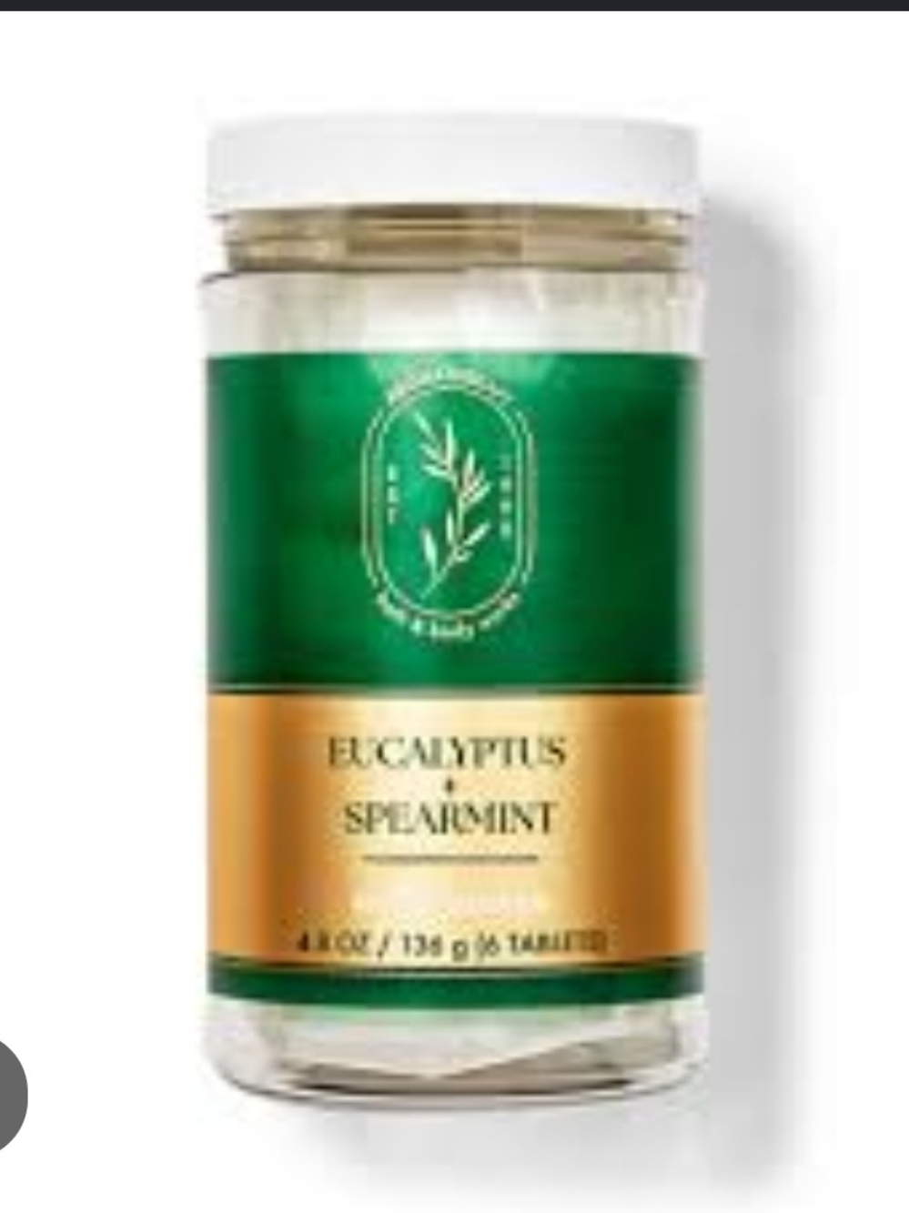 Bath & Body Works Eucalyptus & Spearmint Shower Steamers - Green and Gold